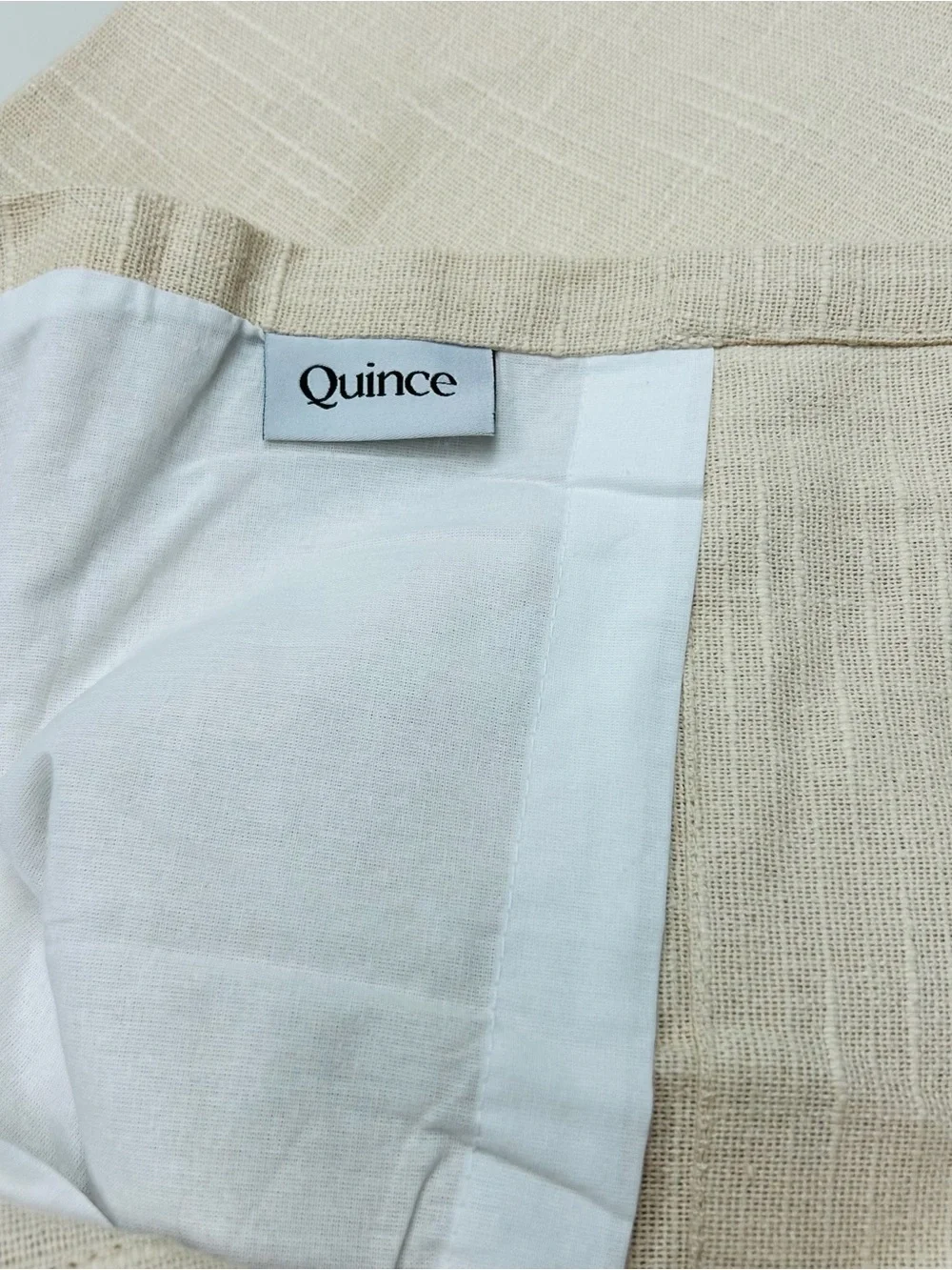 NWOT QUINCE Set Of 2 48x84 Cotton Slub Curtains Natural 0523